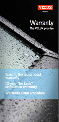 Velux Product Warranty Brochure