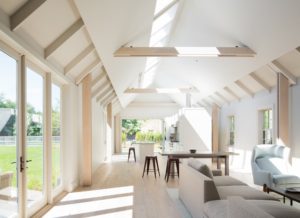 Skylight in a Living Room