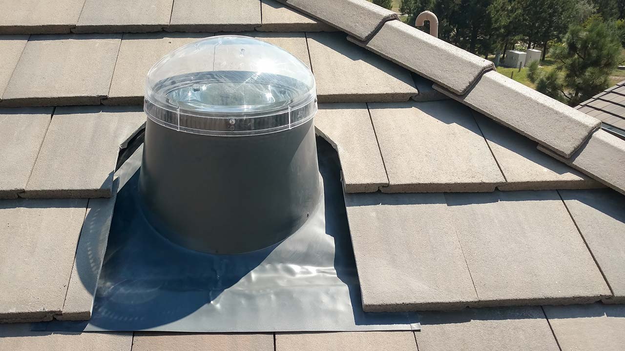 Tile Roof Sun Tunnel Installation Skylight Specialists Inc Tile Roof Sun Tunnel Installation Skylight Specialists Inc