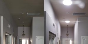 entryway Velux Sun Tunnels 31242 before after