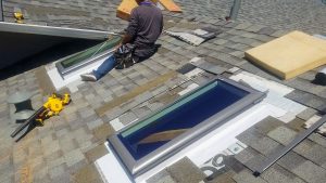 install Velux manual venting skylight 29397-8