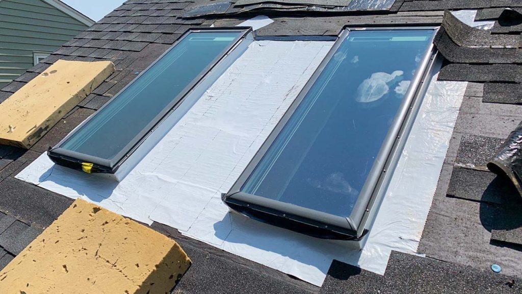 install two Velux FS C08 skylights 330632 Skylight Specialists, Inc