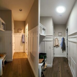 Velux Sun Tunnel mud room install 41439-Before-After