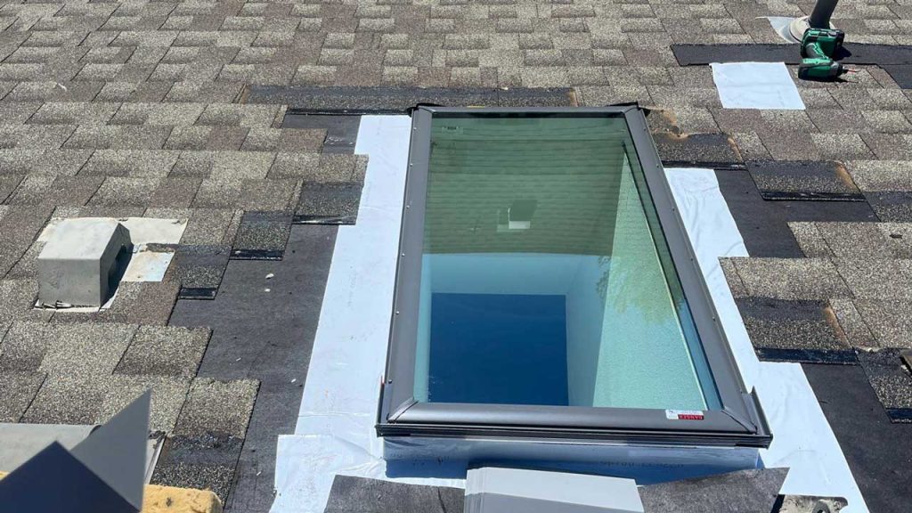 An image of the skylight replacement.