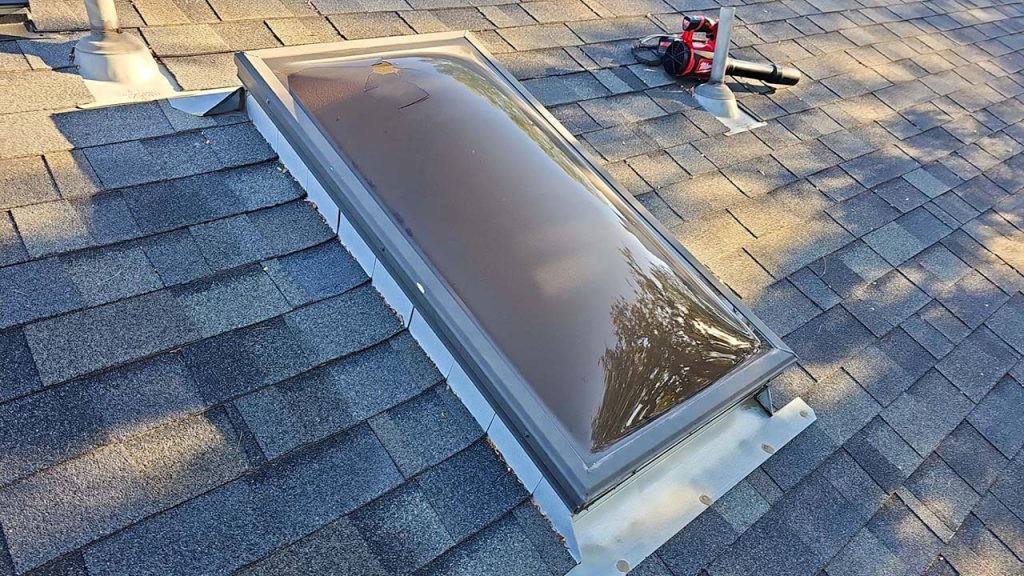 An image of the acrylic dome skylight.