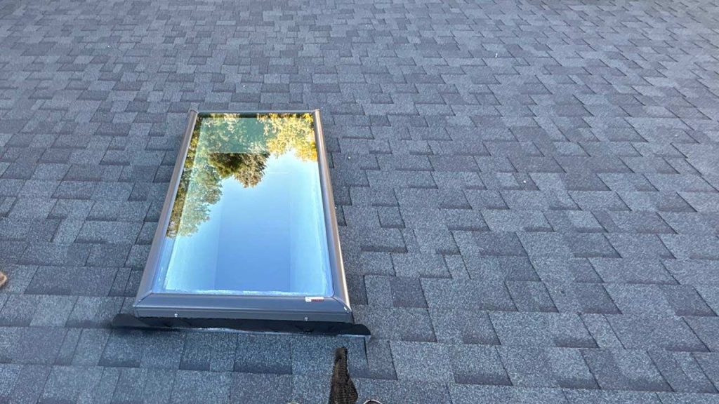 An image of the new skylight replacement.