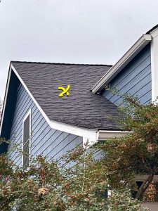 An X marks the spot on the roof where the Sun Tunnel will be installed.