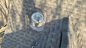 An image of the completed Sun Tunnel on the roof.