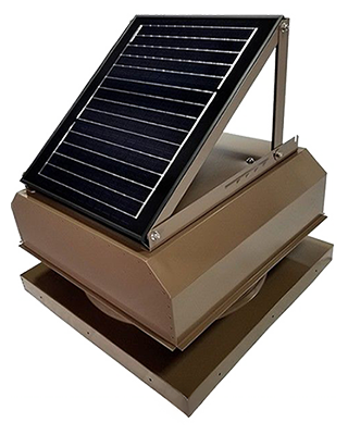 An image of an Attic Breeze CMA solar attic fan.